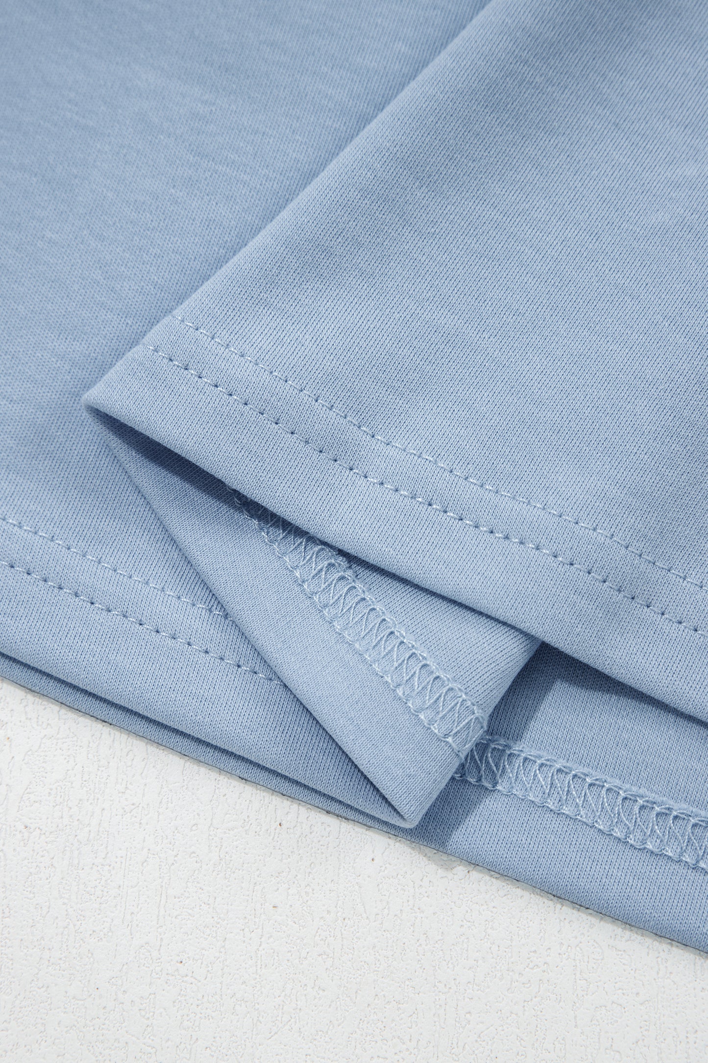Solid Color High Neck Oversize Tee