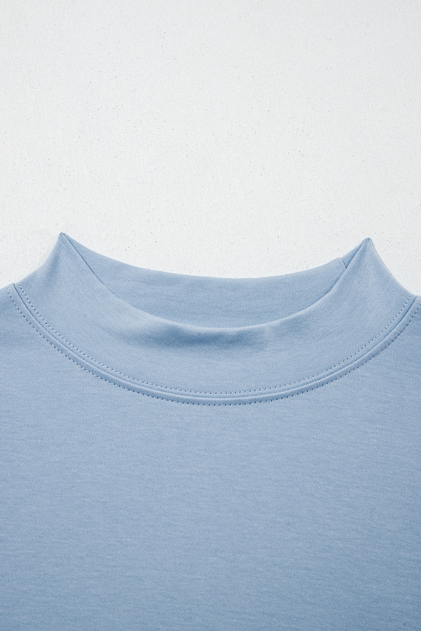 Solid Color High Neck Oversize Tee