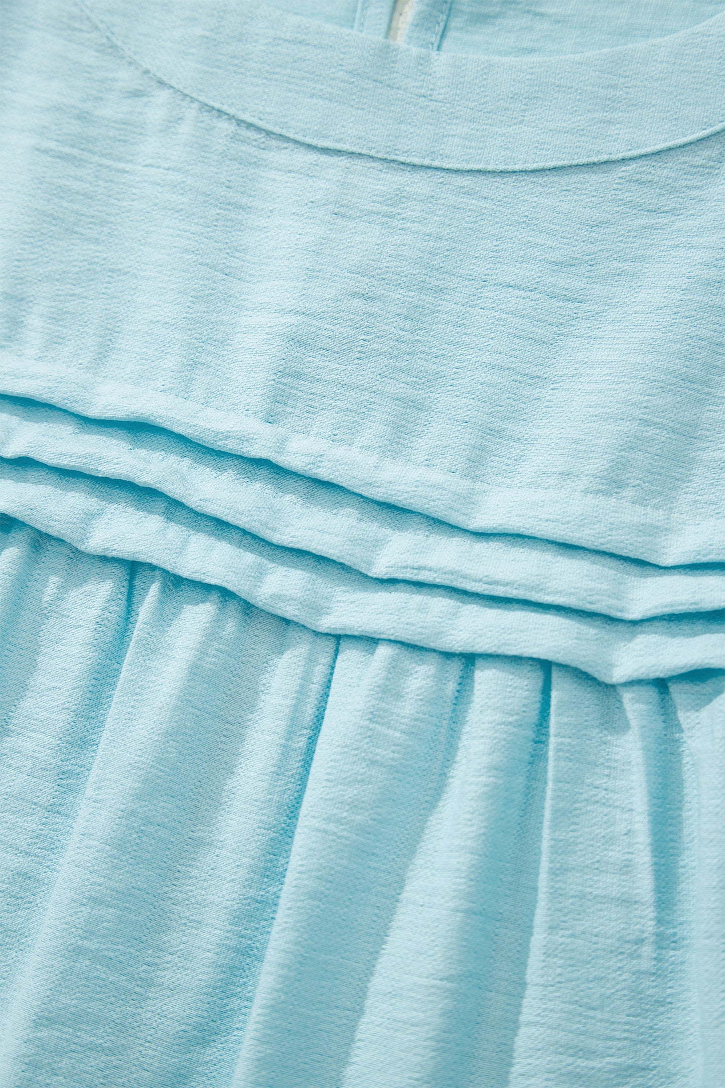 Half Sleeve Pleated Babydoll Blouse - Available in Blue and Yellow