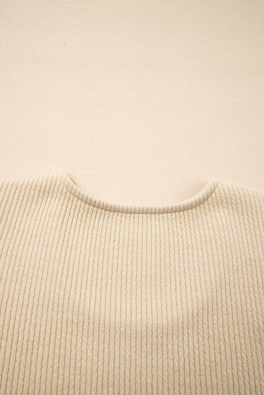 Leopard Sleeve Ribbed Knit U Neck Top (Warehouse Exclusives - Online only!)