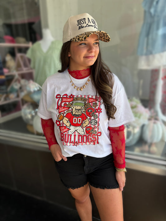 Red Lace See-through Layering Top