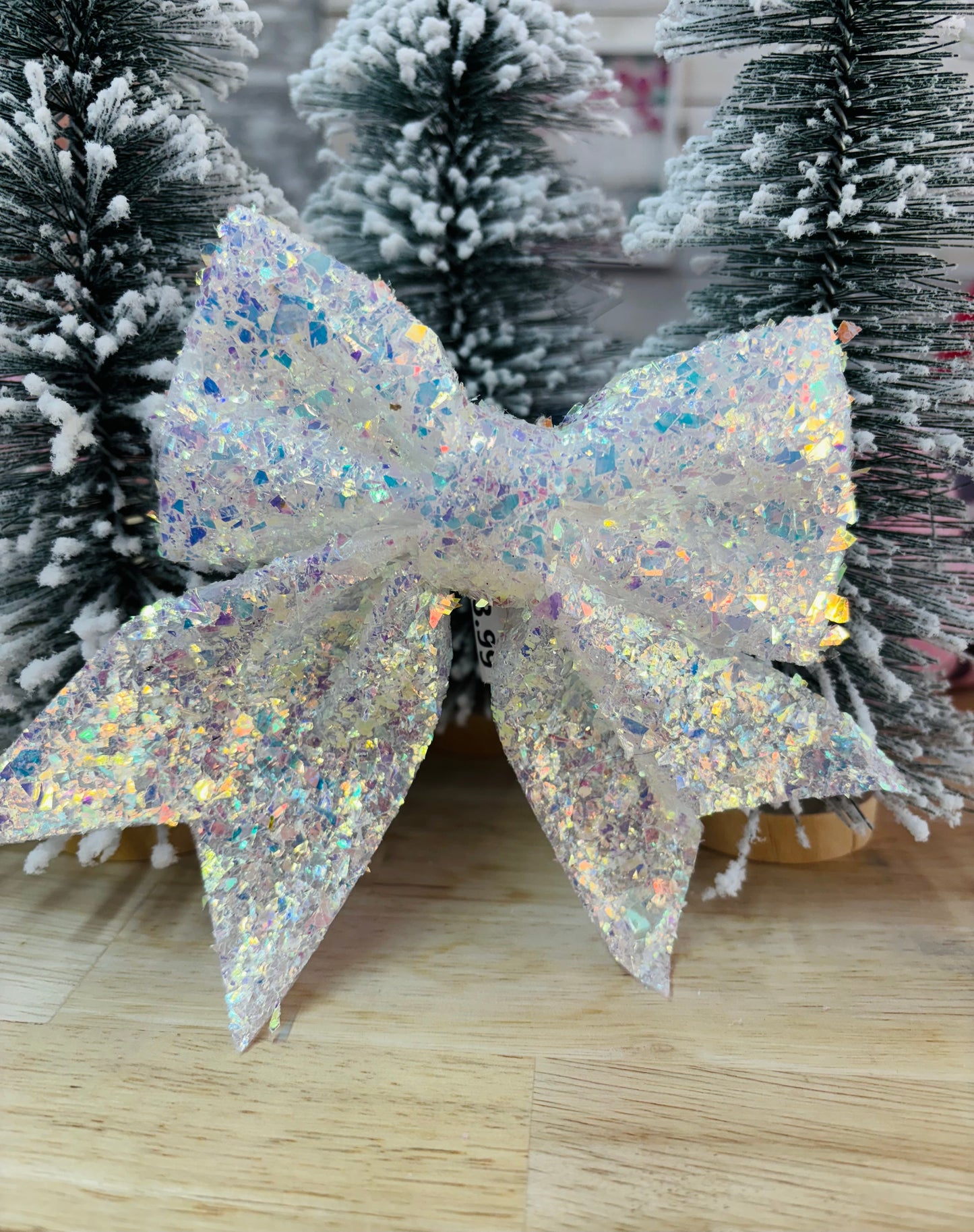 Iridescent Christmas Tree Bow