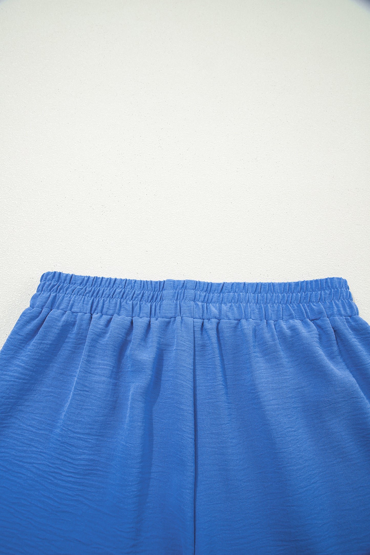 Blue Elastic Waist Casual Skort with Built in Shorts