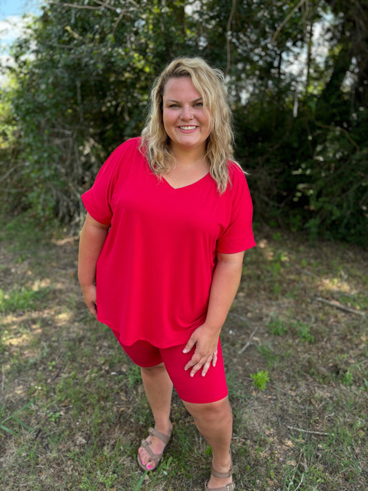 Curvy Ruby Biker Set