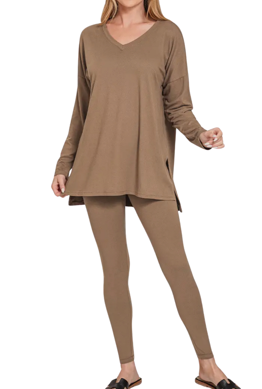 Mocha Brown Loungewear Set