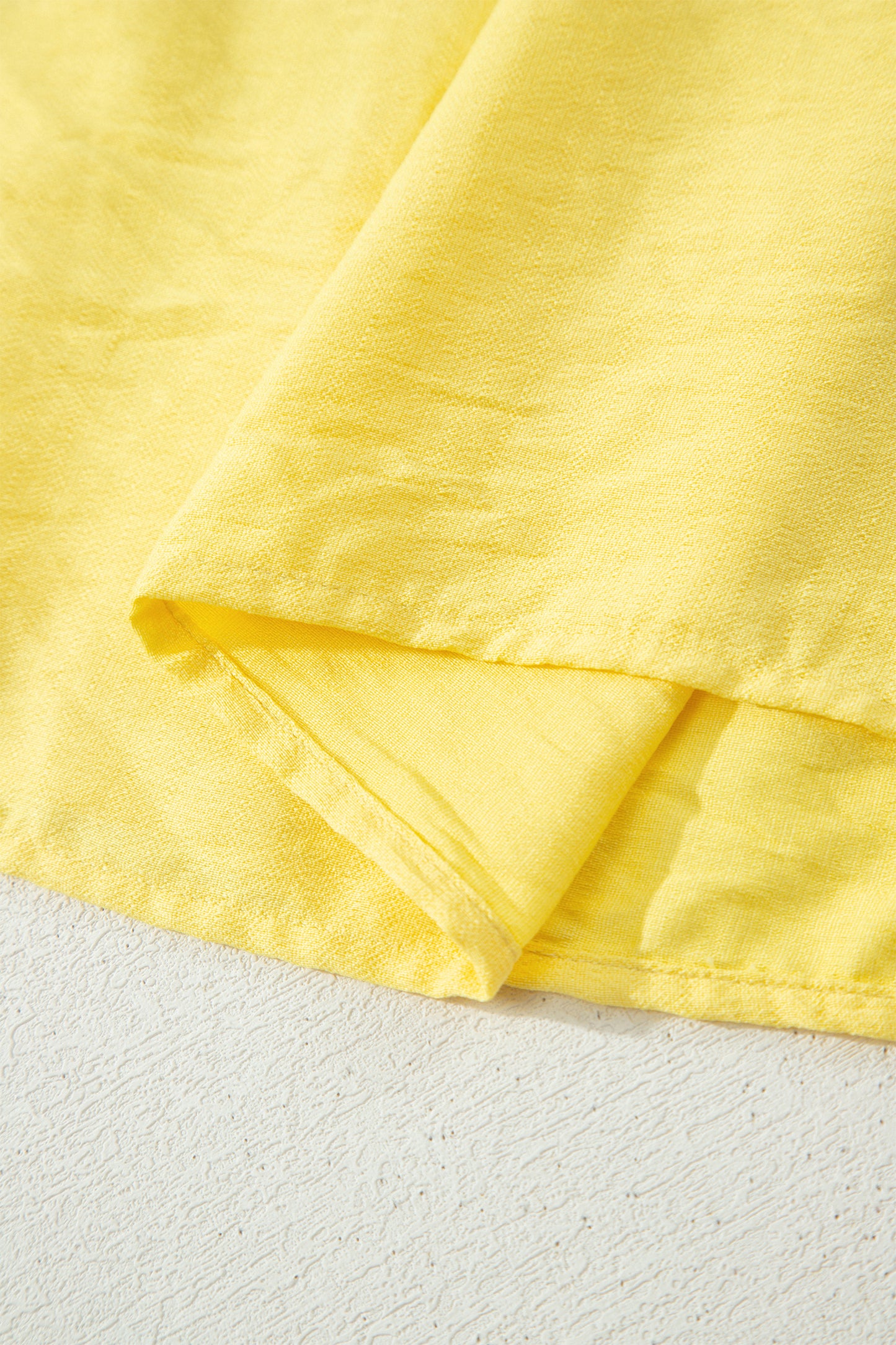 Half Sleeve Pleated Babydoll Blouse - Available in Blue and Yellow