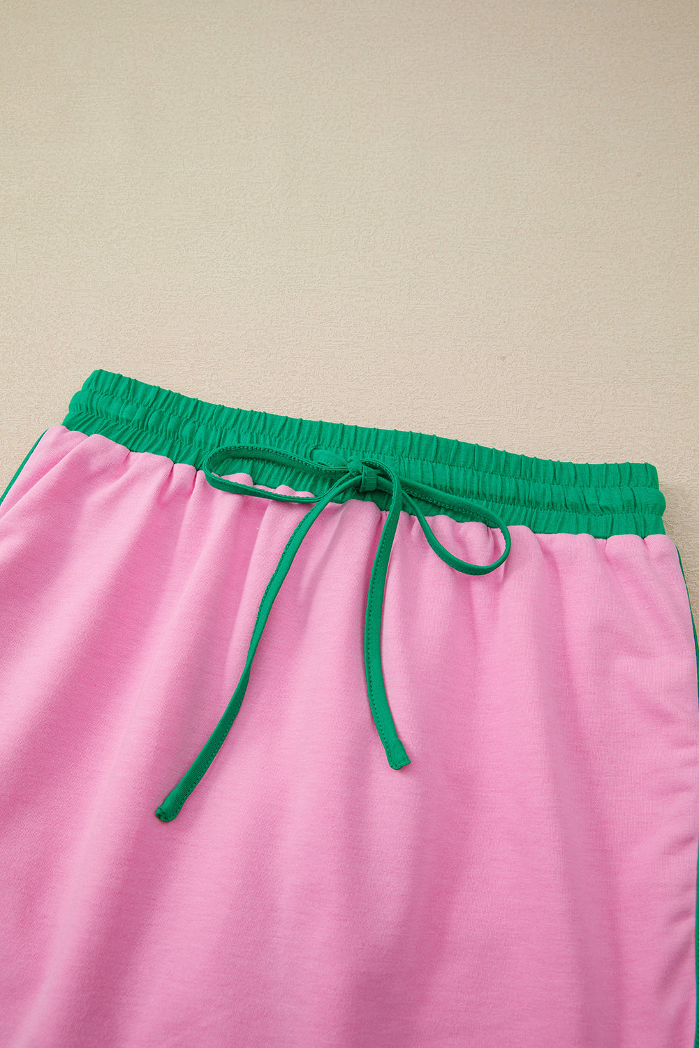 Bonbon Colorblock Edge Drop Shoulder T Shirt and Skort 2Pcs Set (Warehouse Exclusives-Online Only)