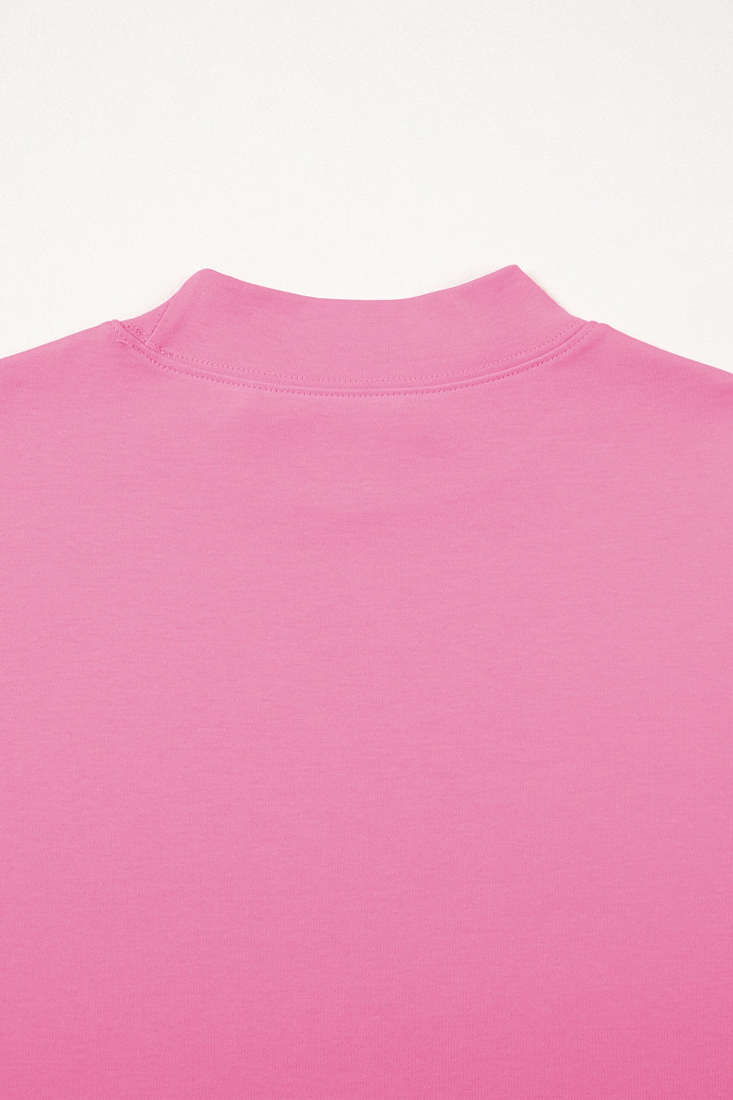 Solid Color High Neck Oversize Tee