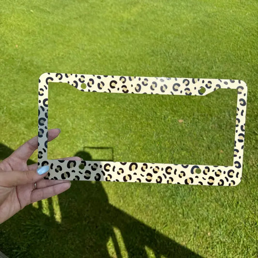 Leopard License Plate Frame
