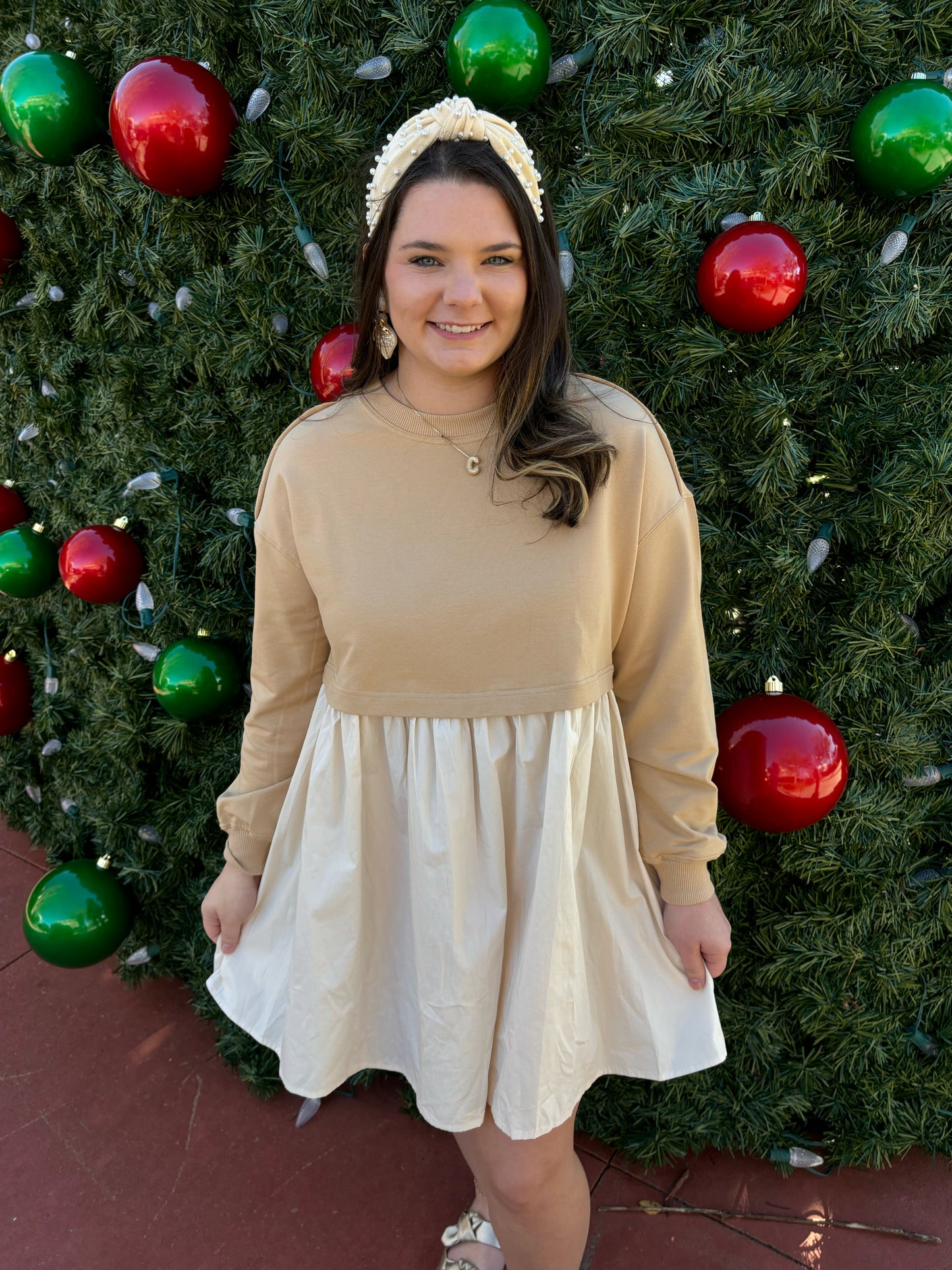 Khaki Sweater Dress (Small-3XL!)