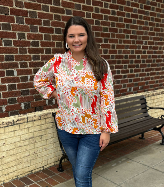 Fun Fiesta Long-Sleeve Shirt (REGULAR & CURVY)