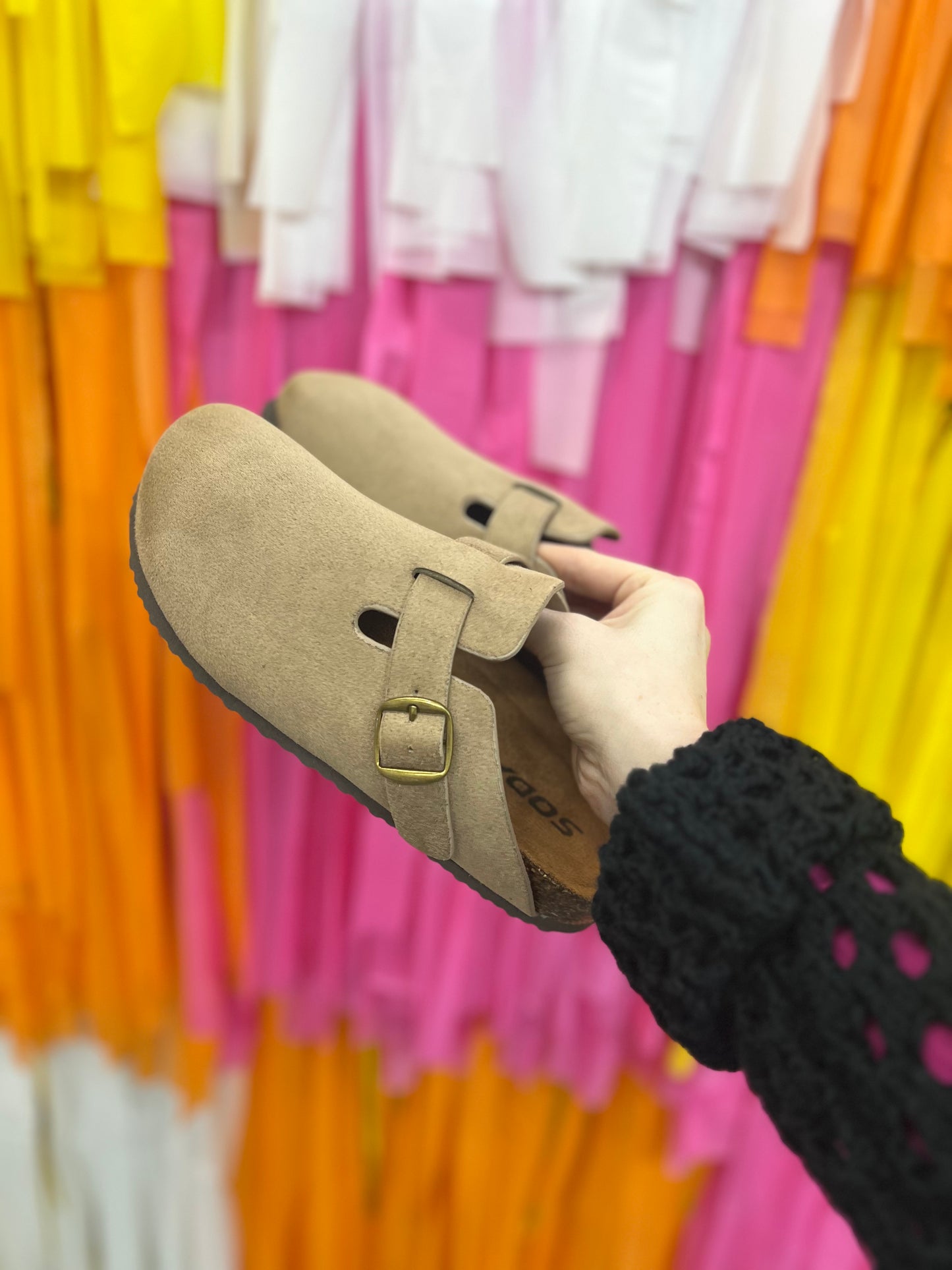 LIGHT TAUPE CLOGS