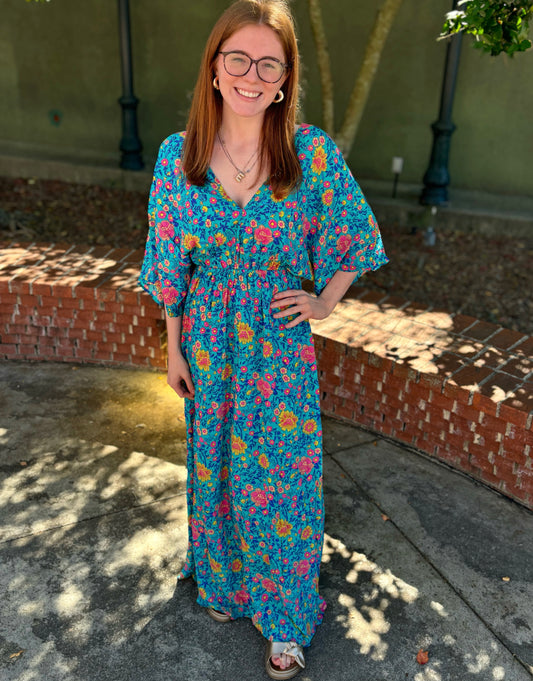 Fall Skies Maxi Dress