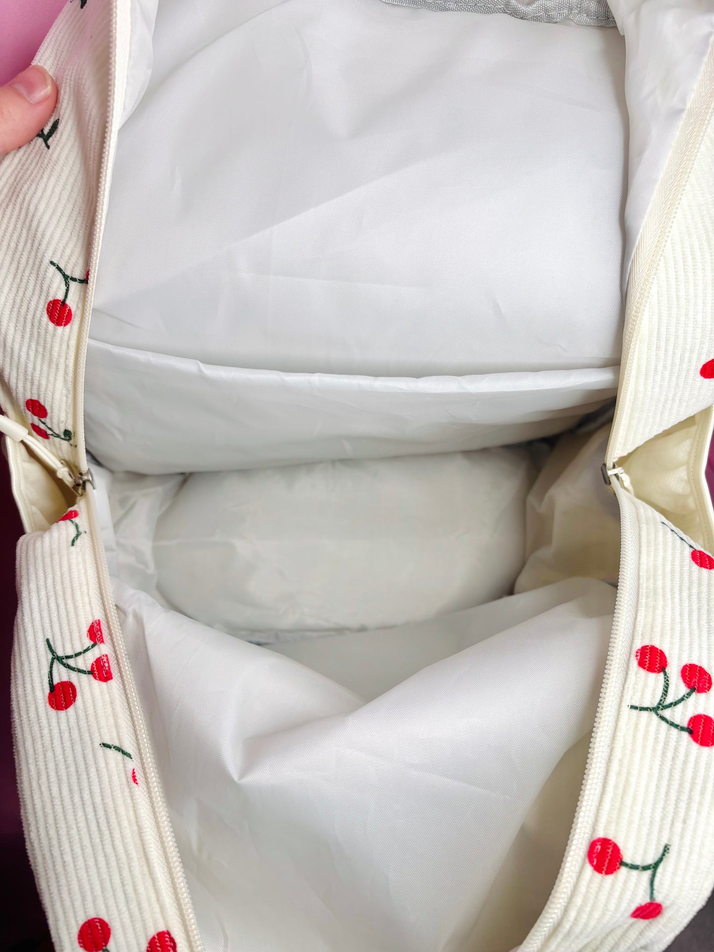 Off White Cherry Backpack