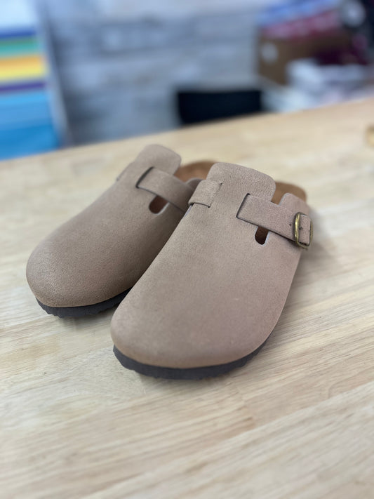 LIGHT TAUPE CLOGS