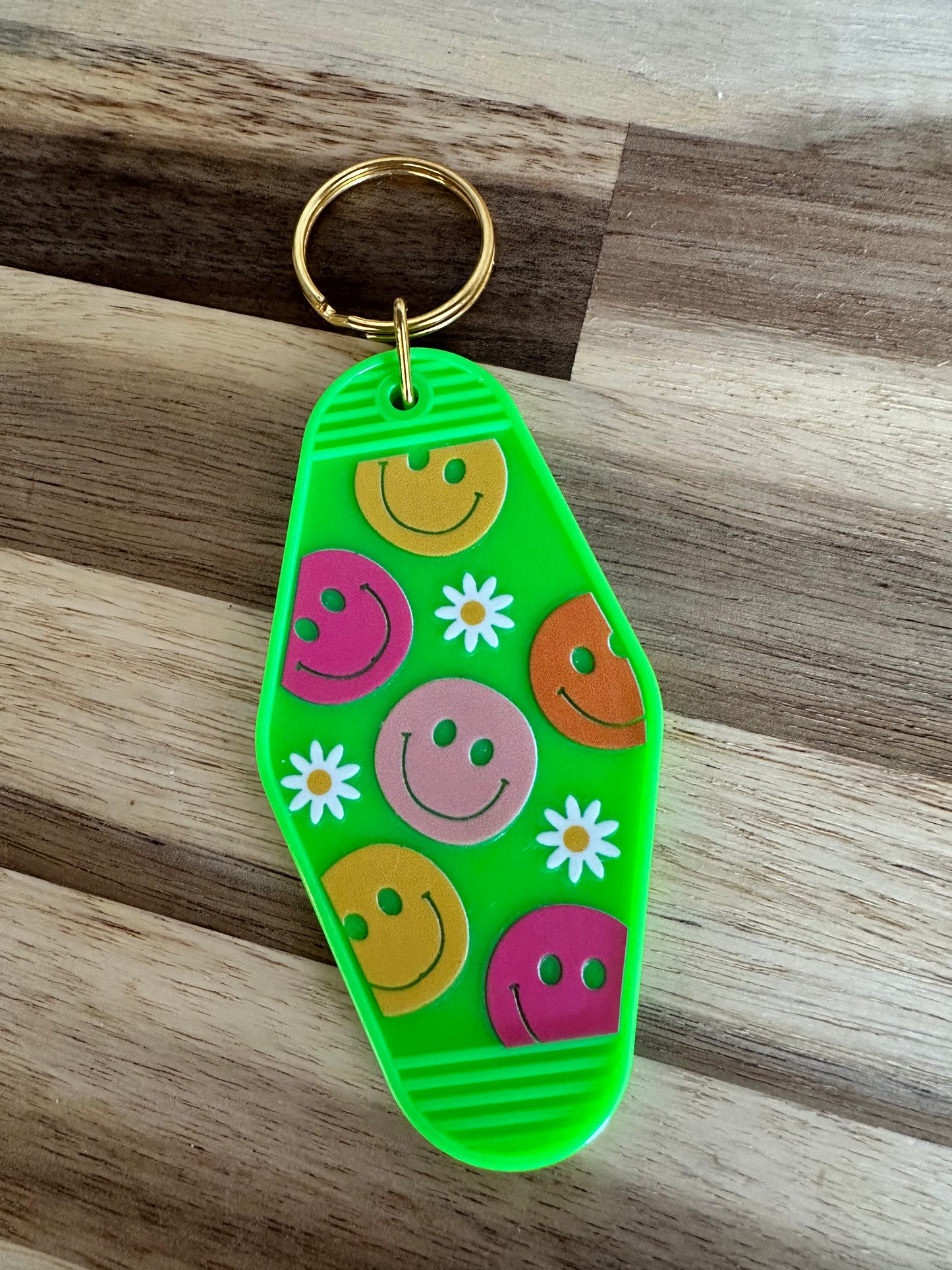 Smiley Faces & Daisy KeyChain