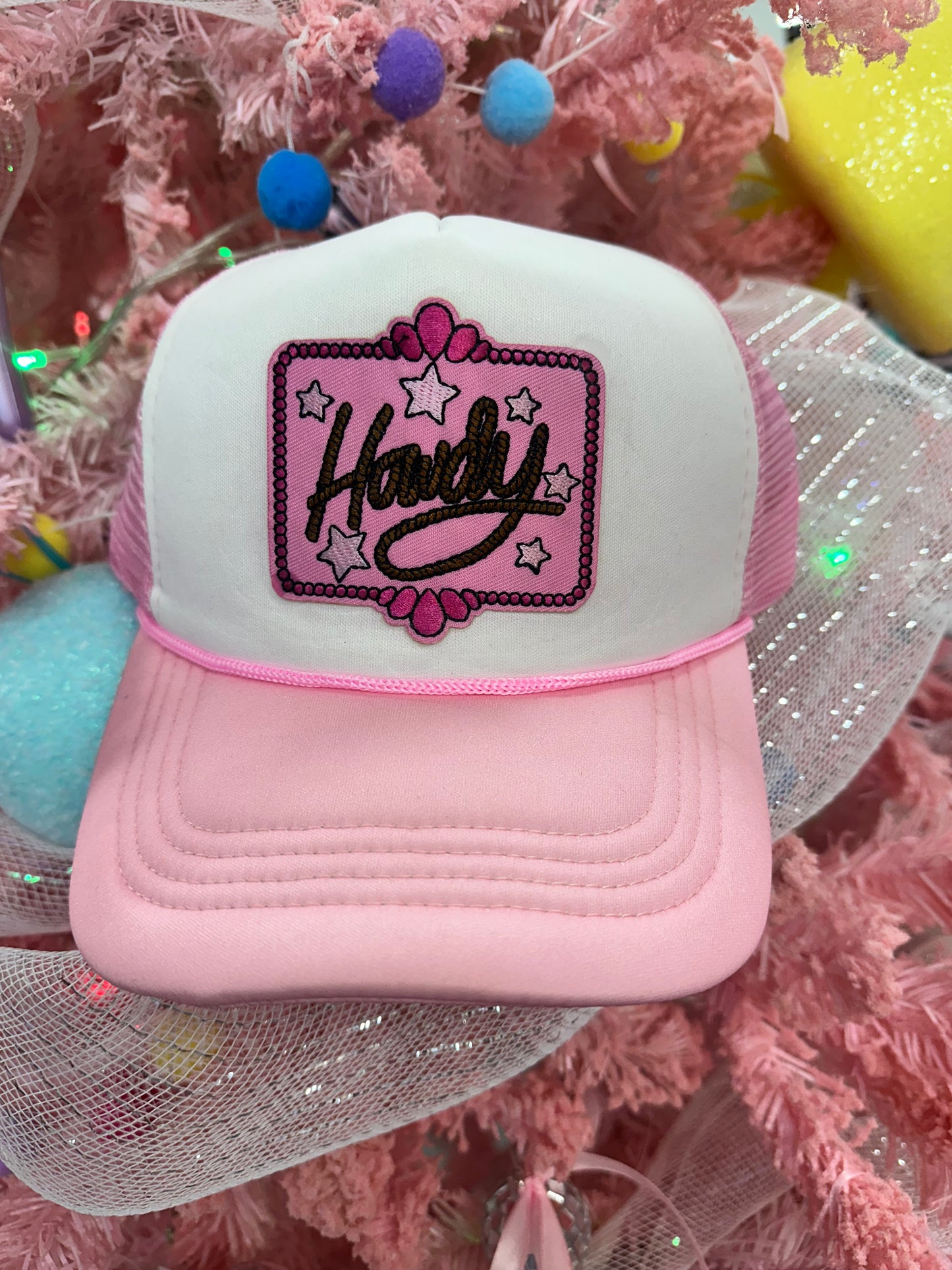 PINK HOWDY TRUCKER HAT
