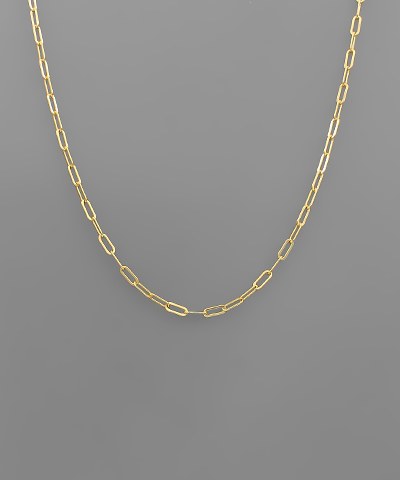 GOLD Paperclip Chain Necklace