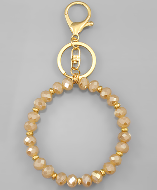 Topaz Beaded Key Ring Bracelet