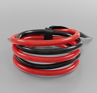 Red/Black 5 Row Tube Jelly Bangle Bracelet