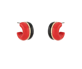 Red/Black/Gold Gameday Two-tone Hoops