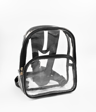 Clear/Black Mini Backpack