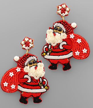 Santa Patch Earrings