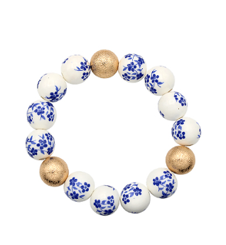 Chinoiserie Glass Bead Bracelet