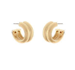 Gold Layered Metal Hoops