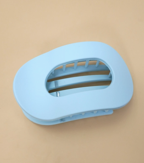 Jumbo Lay Flat Oval Hair Claw Clips Secure Styling (3 Colors)