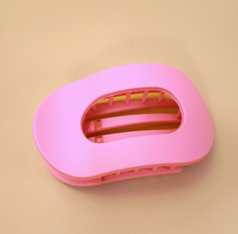Jumbo Lay Flat Oval Hair Claw Clips Secure Styling (3 Colors)