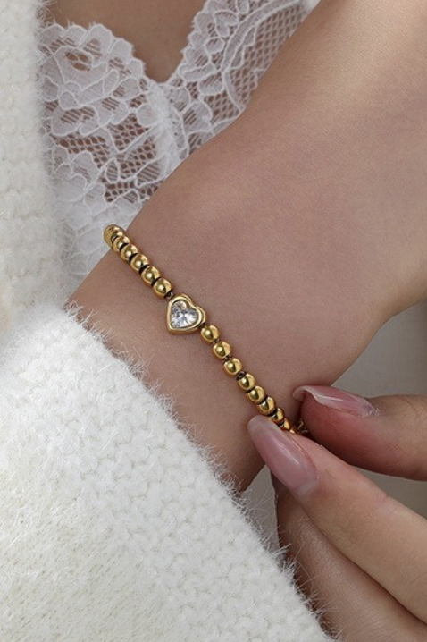 18K Stainless Steel Tarnish Free Beaded Bracelet