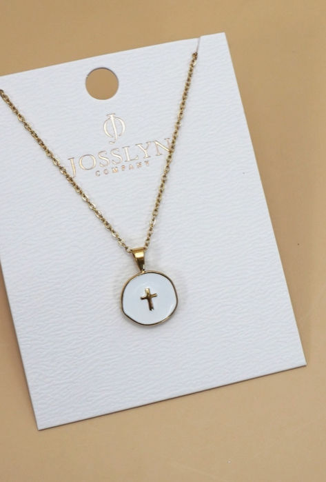 18K Stainless Steel Tarnish Free Cross Necklace