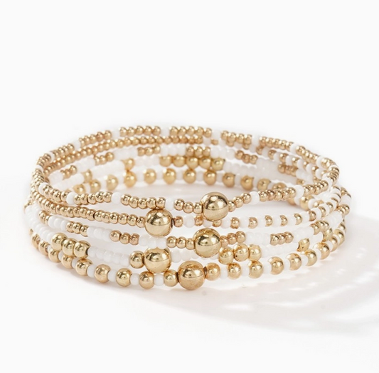 Multi Layer Ball Chain Beaded Bracelet