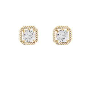 CZ Octagon Earrings