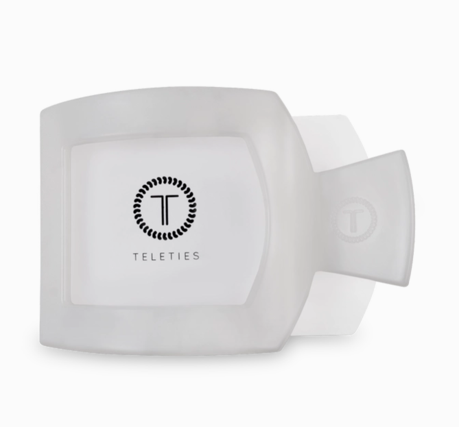 Square Flat Hair Clip | Large | Coconut White TELETIES