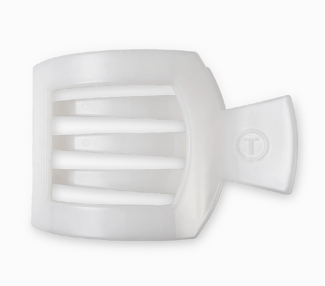 Square Flat Hair Clip | Medium | Coconut White TELETIES