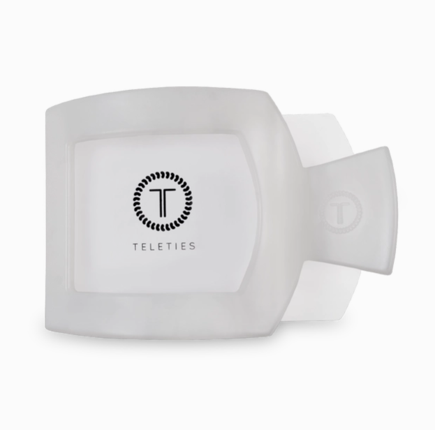 Square Flat Hair Clip | Medium | Coconut White TELETIES