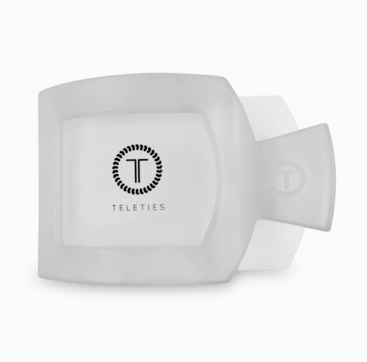 Square Flat Hair Clip | Medium | Coconut White TELETIES