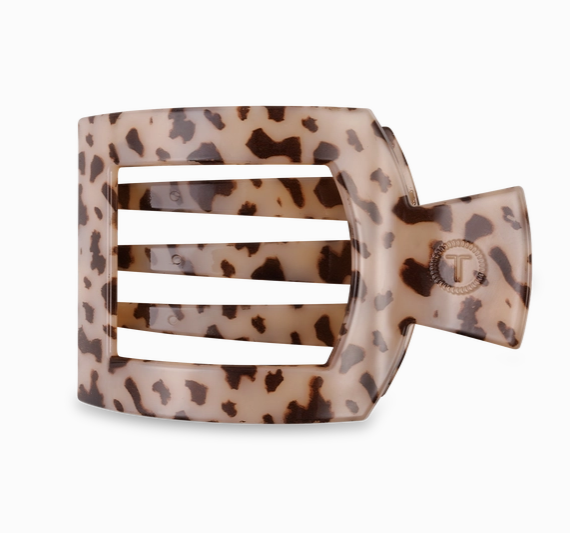 Square Flat Hair Clip | Med. | Blonde Tortoise TELETIES