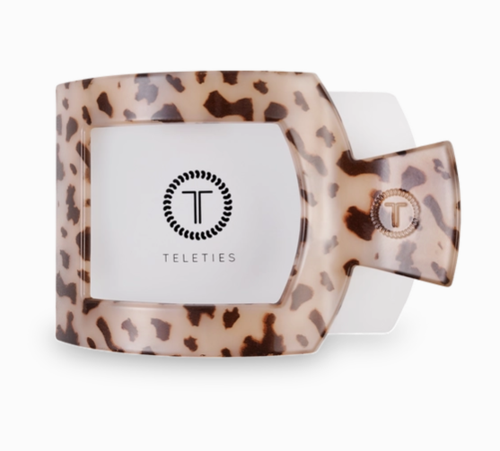 Square Flat Hair Clip | Med. | Blonde Tortoise TELETIES