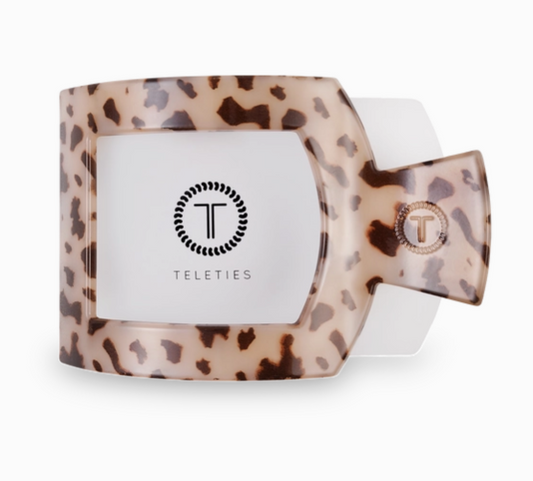 Square Flat Hair Clip | Med. | Blonde Tortoise TELETIES