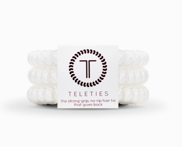 Spiral Hair Coils | Small | Coconut White Hair Ties Teleties