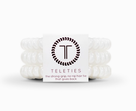 Spiral Hair Coils | Small | Coconut White Hair Ties Teleties