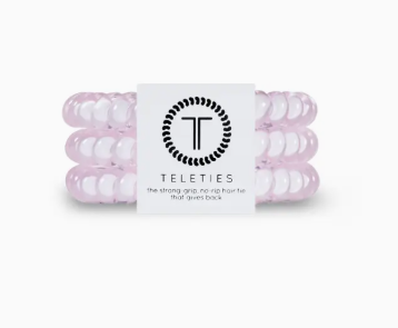 Spiral Hair Coils | Small | Rose Water Pink Hair Ties Teleties