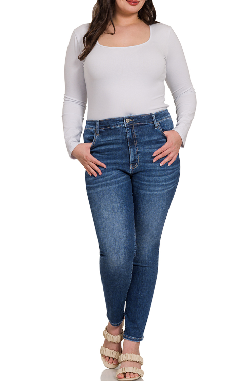 Curvy High Waist Skinny Jegging Jeans