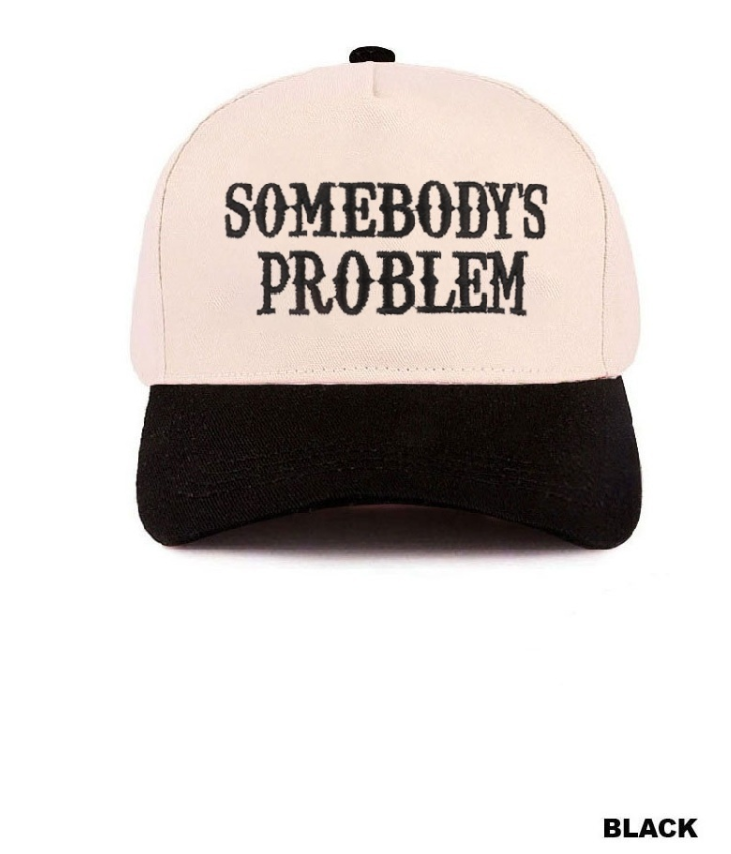 Black and tan Two-Tone Canvas Cotton Cap by Modern Grace featuring a classic hat design with adjustable strap.