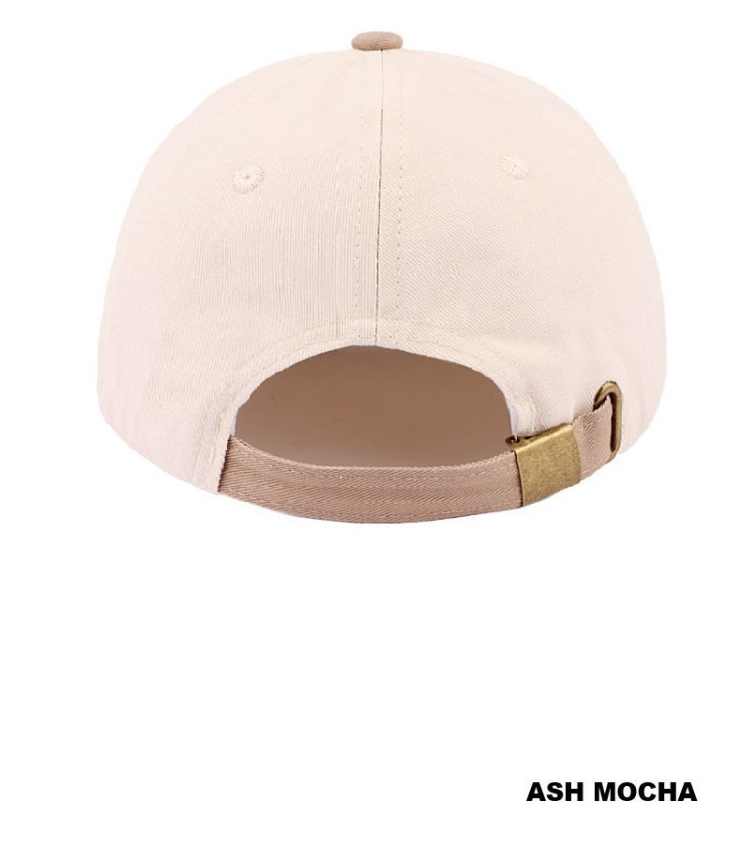 Modern Grace Ash and Mocha Two-Tone Canvas Cotton Cap with curved brim and adjustable strap, casual hat for everyday wear.