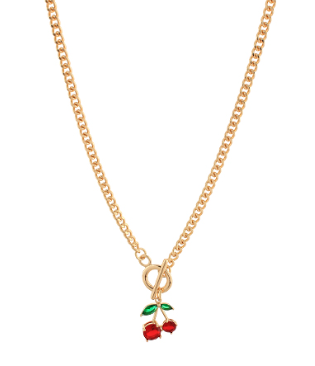 Pave Crystal Cherry Necklace