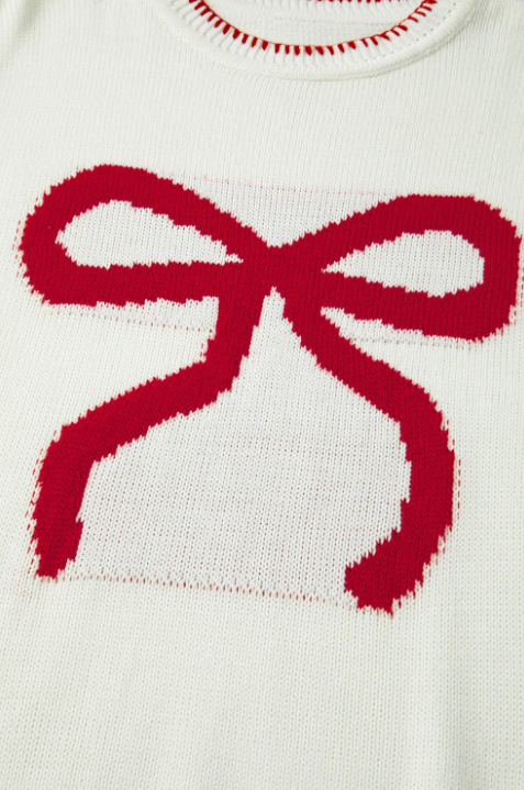 White Bow Sweater